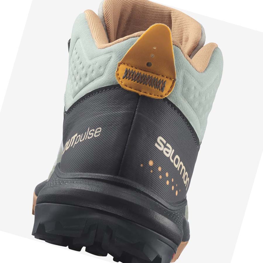 Salomon WoOUTPULSE MID GORE-TEX Túracipő Női Menta | HU 2839AHK